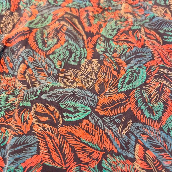 VTG Creative Edge Silk Adult Large Camp Shirt AOP Retro Floral Purple Button Up - Picture 2 of 11